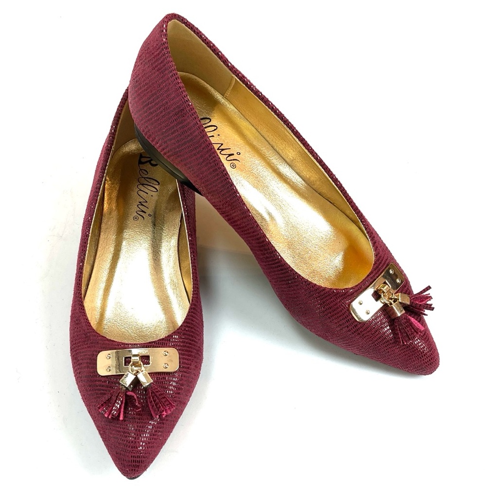 BELLINI PLUM TASSEL ACCENT FLAT - Picture 2 of 9
